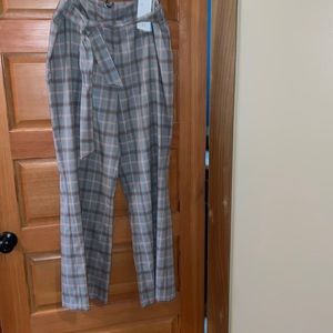 ANTONIO MELANI Plaid Pants - Gray and Brown